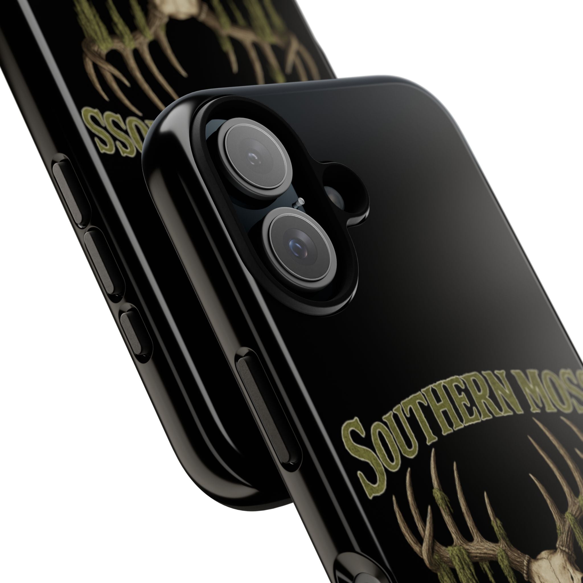 Southern Moss Outfitters Skull Phone Case – Rugged Deer Antler Design, Outdoor Gear, Hunting Accessories, Rustic Style, Gift for Adventurers