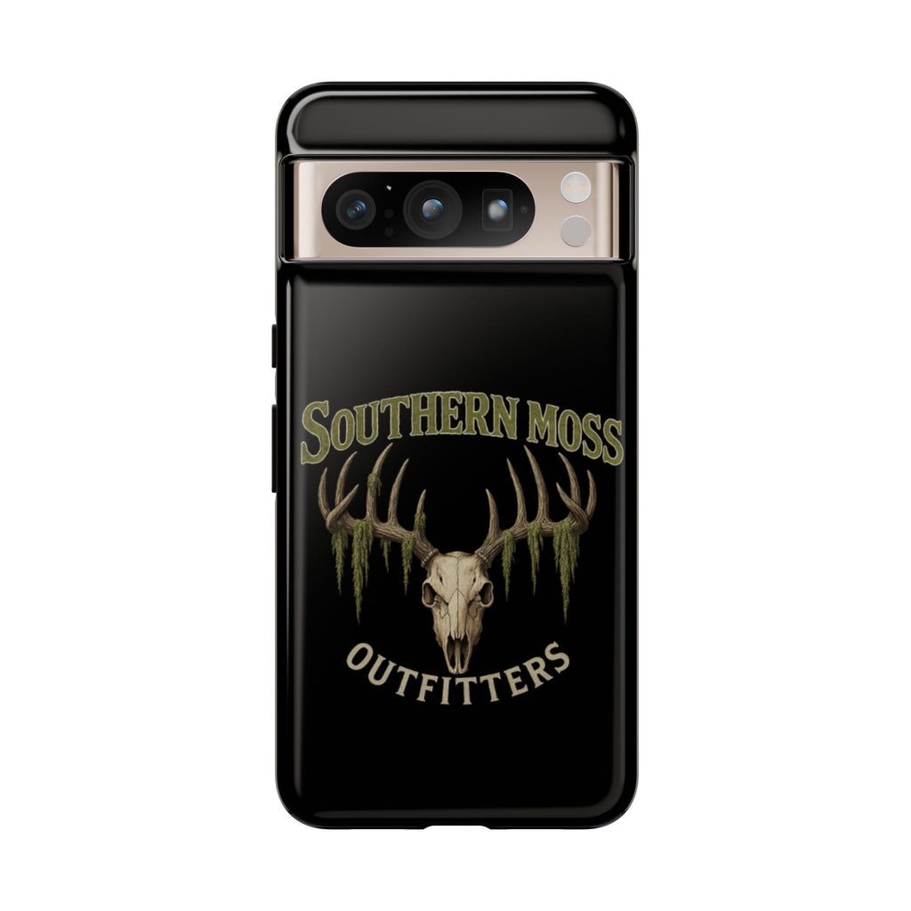 Southern Moss Outfitters Skull Phone Case – Rugged Deer Antler Design, Outdoor Gear, Hunting Accessories, Rustic Style, Gift for Adventurers