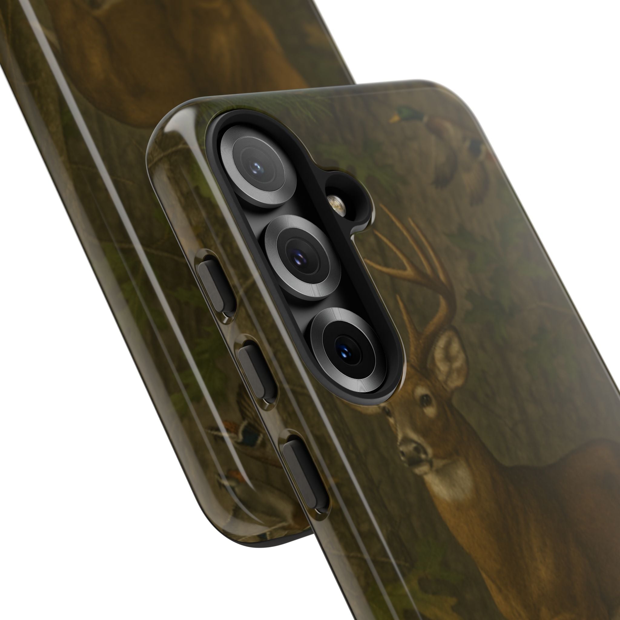 Hunting Phone Case – Deer & Ducks Design | Southern Moss Outfitters | Rugged Camo Outdoor iPhone Case