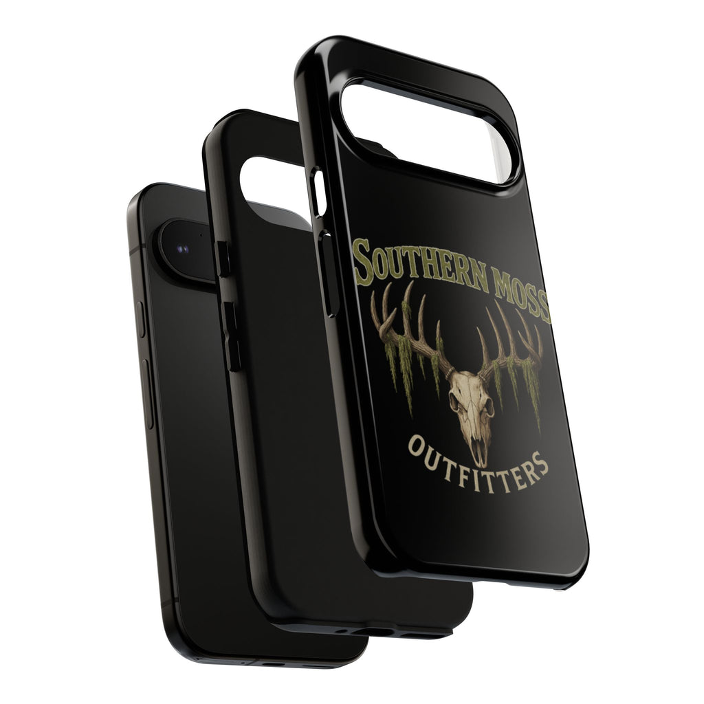 Southern Moss Outfitters Skull Phone Case – Rugged Deer Antler Design, Outdoor Gear, Hunting Accessories, Rustic Style, Gift for Adventurers