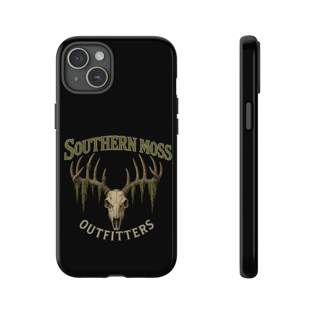 Southern Moss Outfitters Skull Phone Case – Rugged Deer Antler Design, Outdoor Gear, Hunting Accessories, Rustic Style, Gift for Adventurers