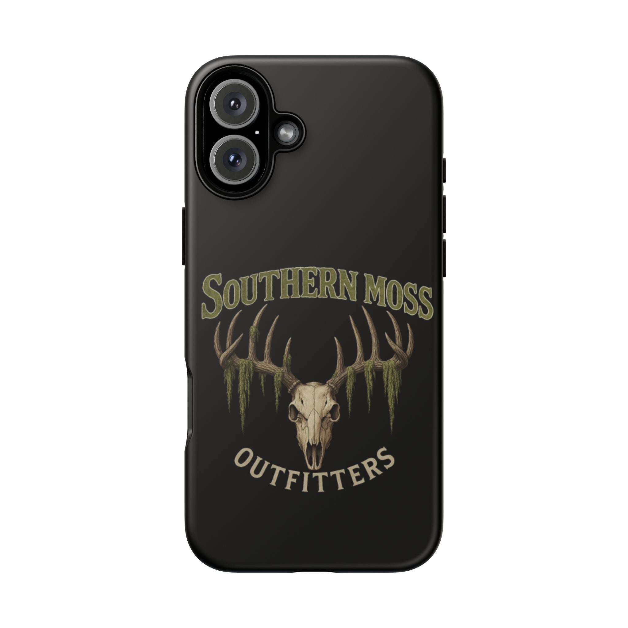 Southern Moss Outfitters Skull Phone Case – Rugged Deer Antler Design, Outdoor Gear, Hunting Accessories, Rustic Style, Gift for Adventurers