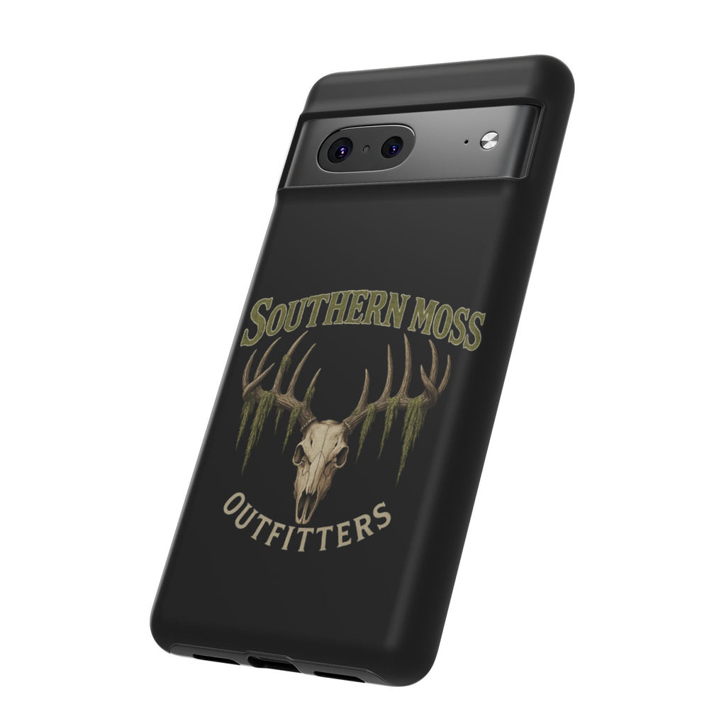 Southern Moss Outfitters Skull Phone Case – Rugged Deer Antler Design, Outdoor Gear, Hunting Accessories, Rustic Style, Gift for Adventurers