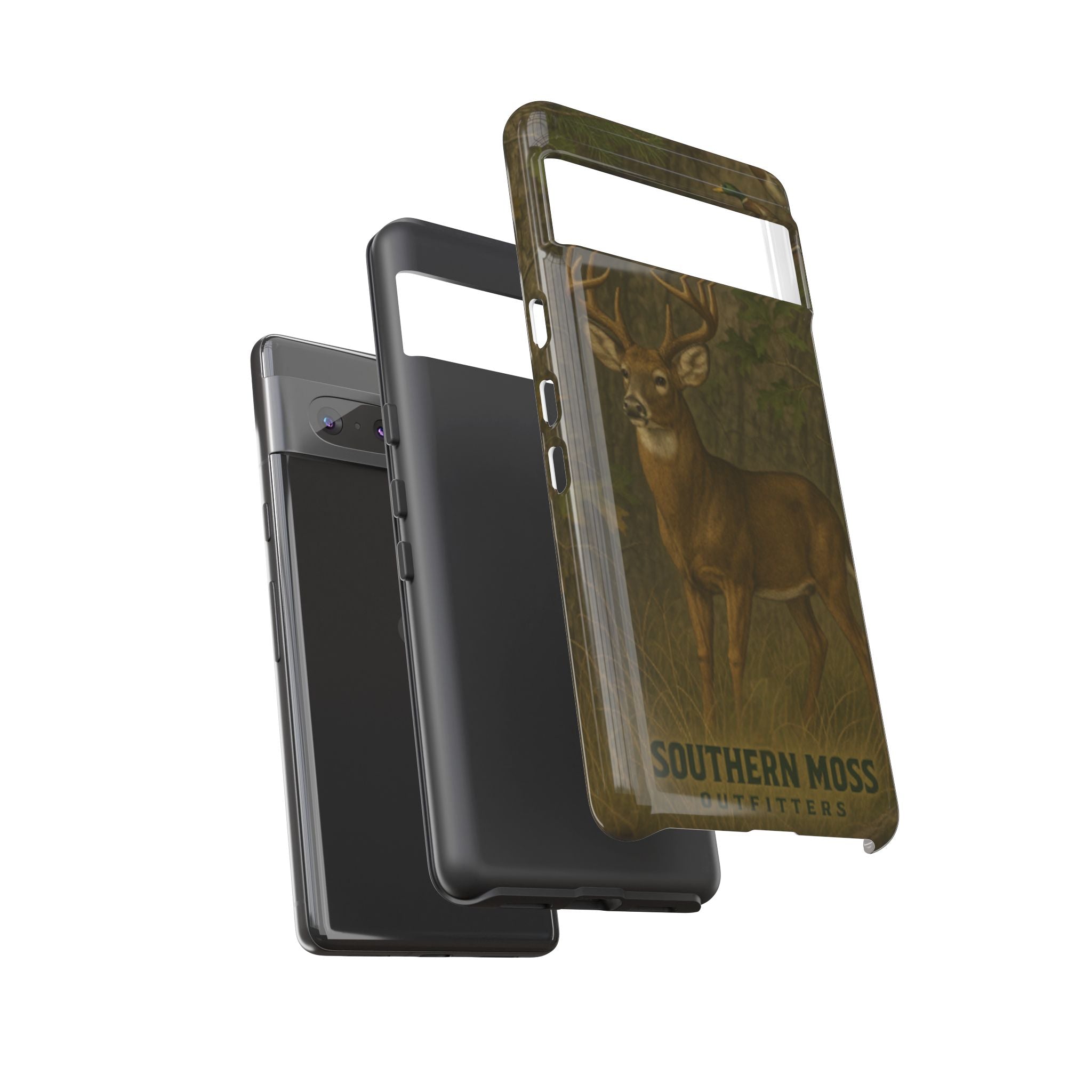 Hunting Phone Case – Deer & Ducks Design | Southern Moss Outfitters | Rugged Camo Outdoor iPhone Case