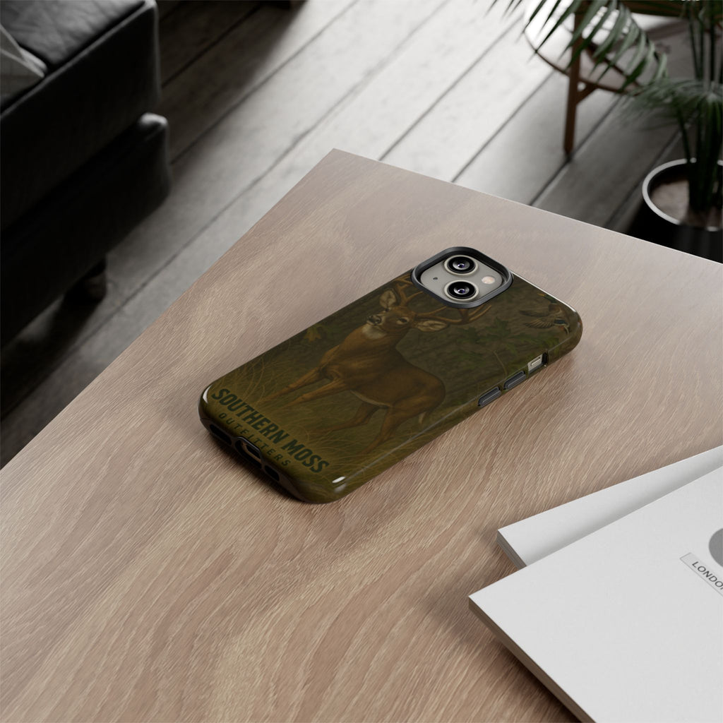 Hunting Phone Case – Deer & Ducks Design | Southern Moss Outfitters | Rugged Camo Outdoor iPhone Case