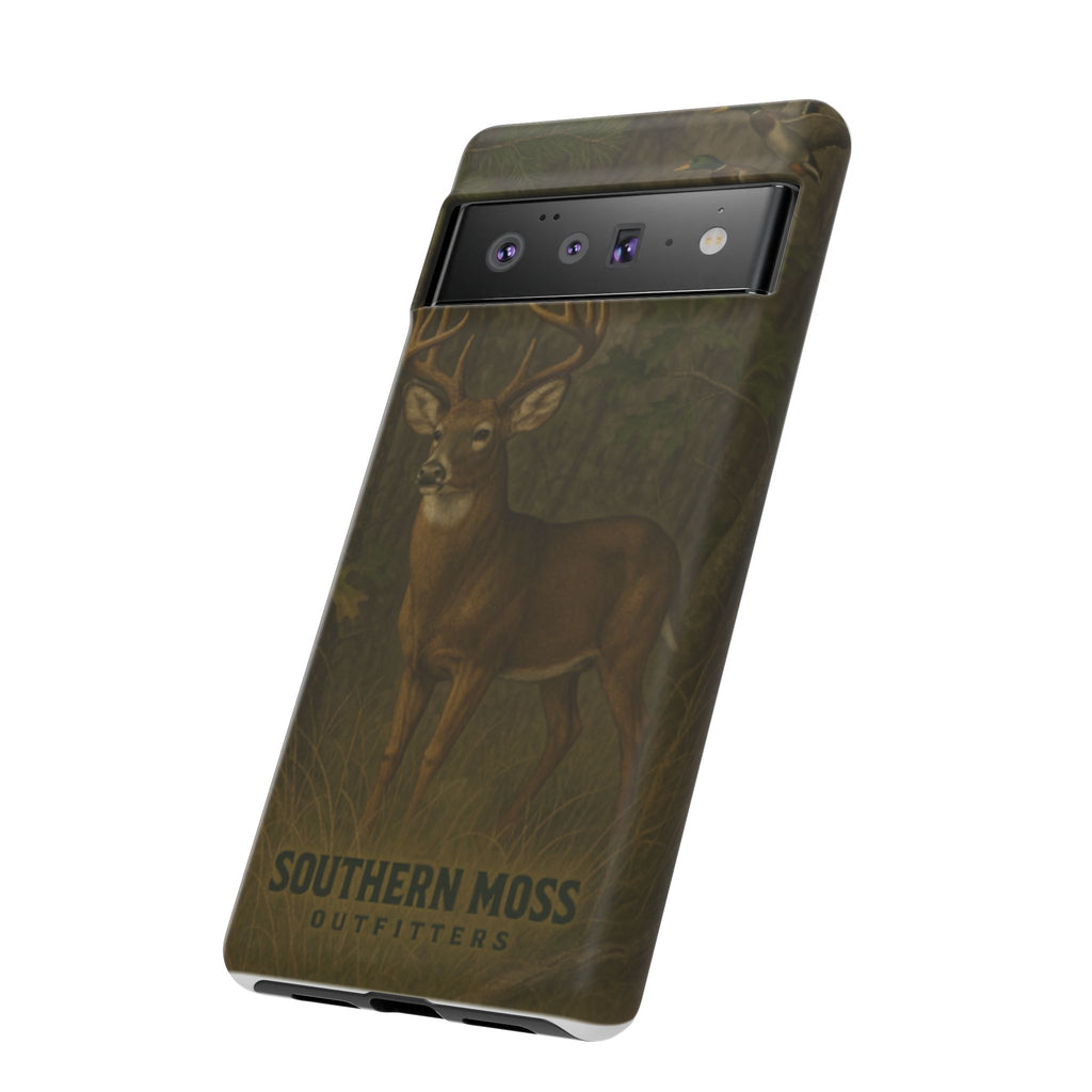 Hunting Phone Case – Deer & Ducks Design | Southern Moss Outfitters | Rugged Camo Outdoor iPhone Case