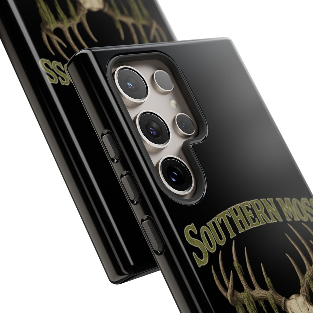 Southern Moss Outfitters Skull Phone Case – Rugged Deer Antler Design, Outdoor Gear, Hunting Accessories, Rustic Style, Gift for Adventurers