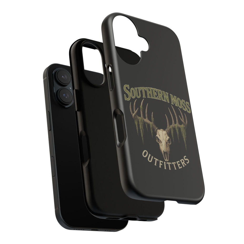 Southern Moss Outfitters Skull Phone Case – Rugged Deer Antler Design, Outdoor Gear, Hunting Accessories, Rustic Style, Gift for Adventurers