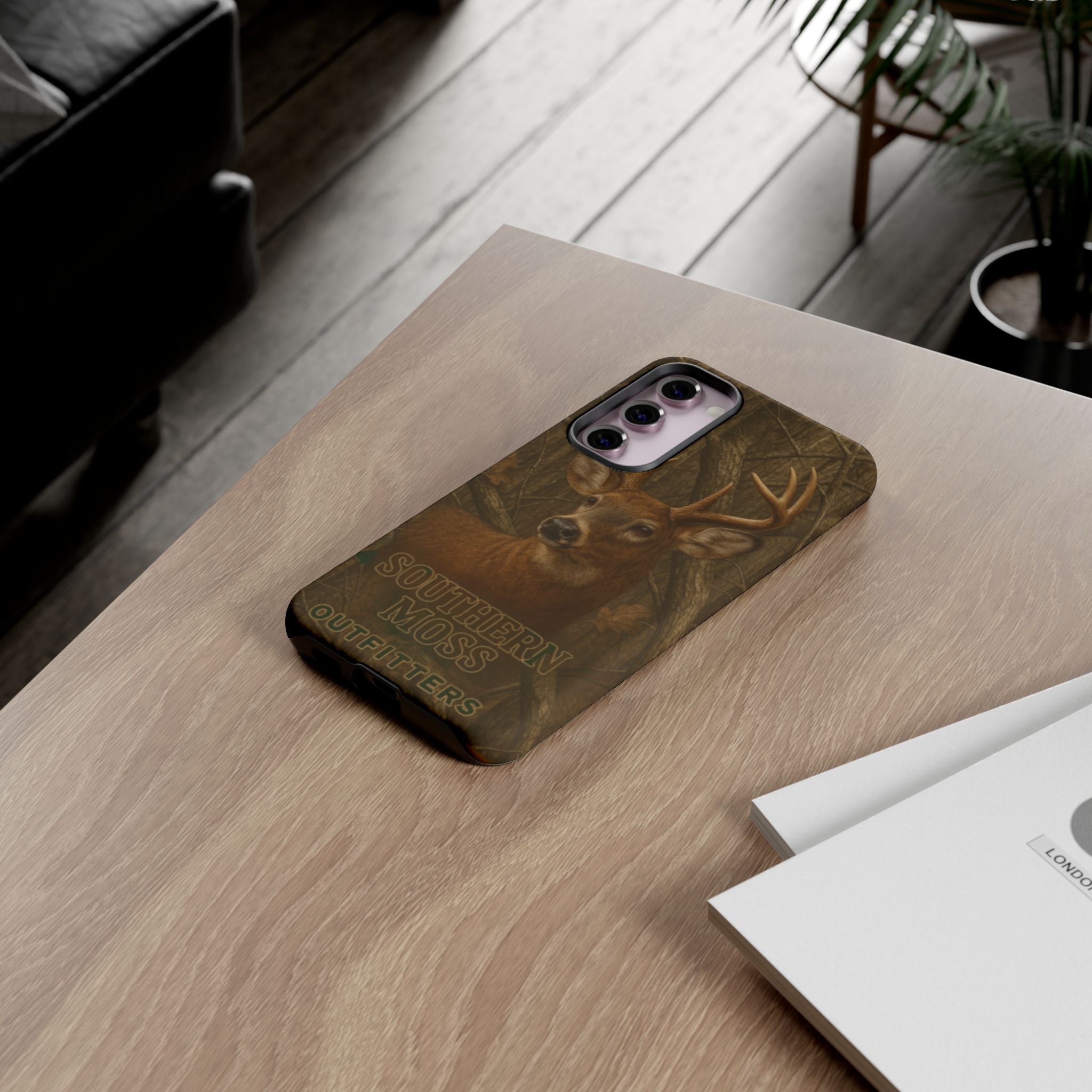 Southern Moss Outfitters Deer Hunting Phone Case – Rugged Outdoor Camo Design, Protective Cover for Outdoor Enthusiasts, Perfect Gift for Nature Lovers, Wildlife Decor