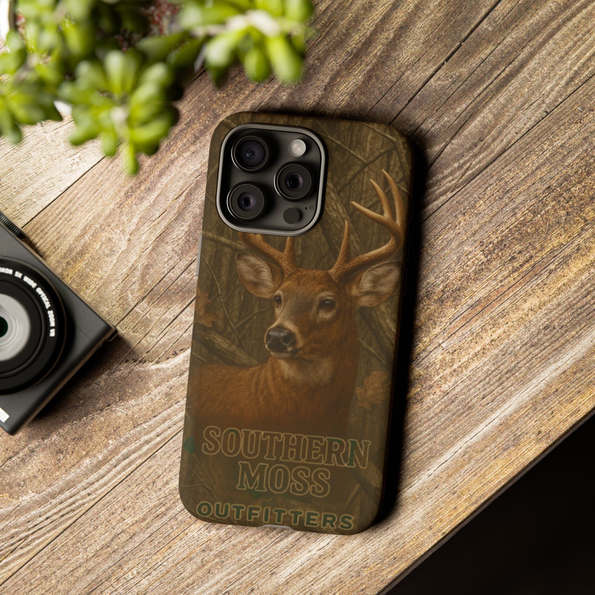 Southern Moss Outfitters Deer Hunting Phone Case – Rugged Outdoor Camo Design, Protective Cover for Outdoor Enthusiasts, Perfect Gift for Nature Lovers, Wildlife Decor