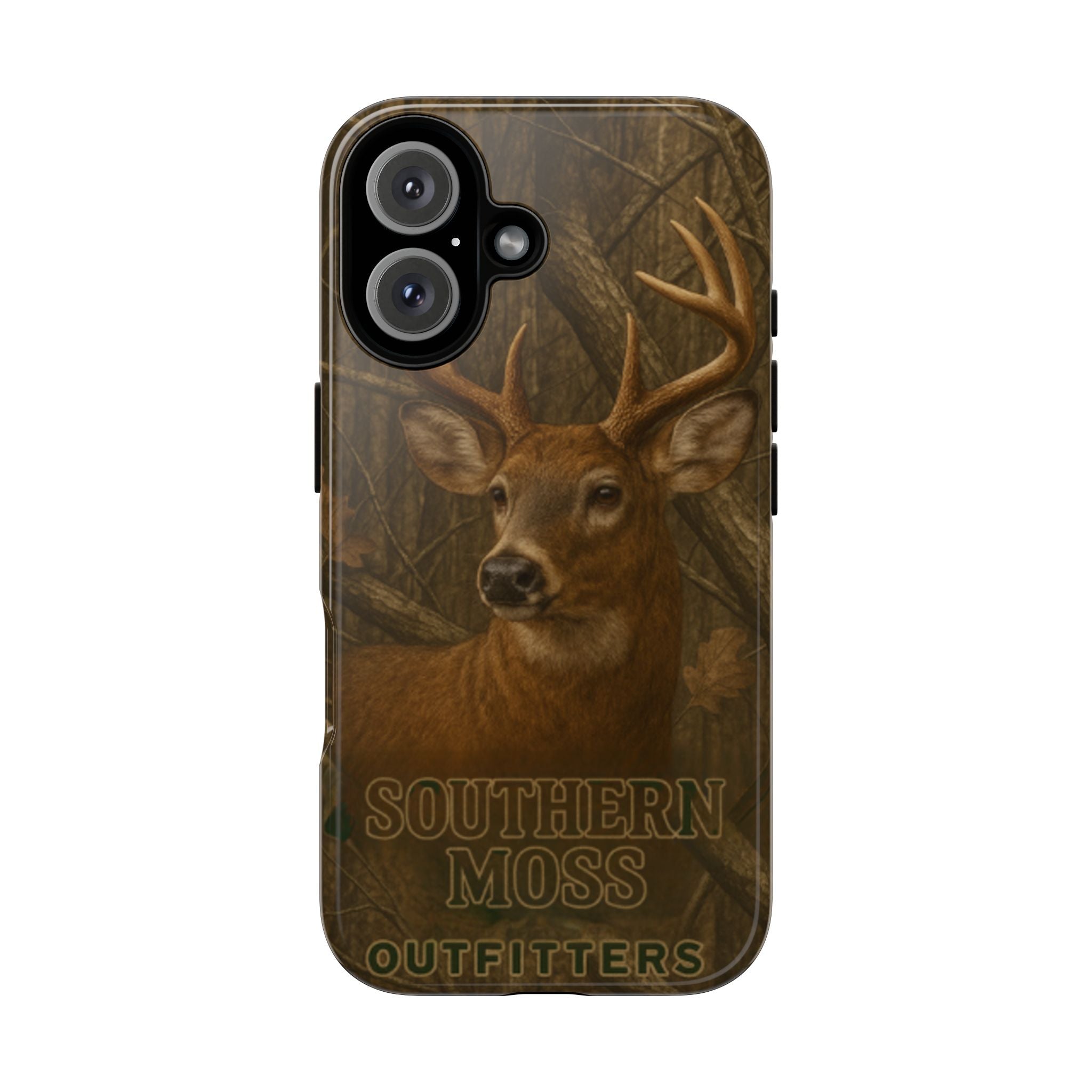 Southern Moss Outfitters Deer Hunting Phone Case – Rugged Outdoor Camo Design, Protective Cover for Outdoor Enthusiasts, Perfect Gift for Nature Lovers, Wildlife Decor