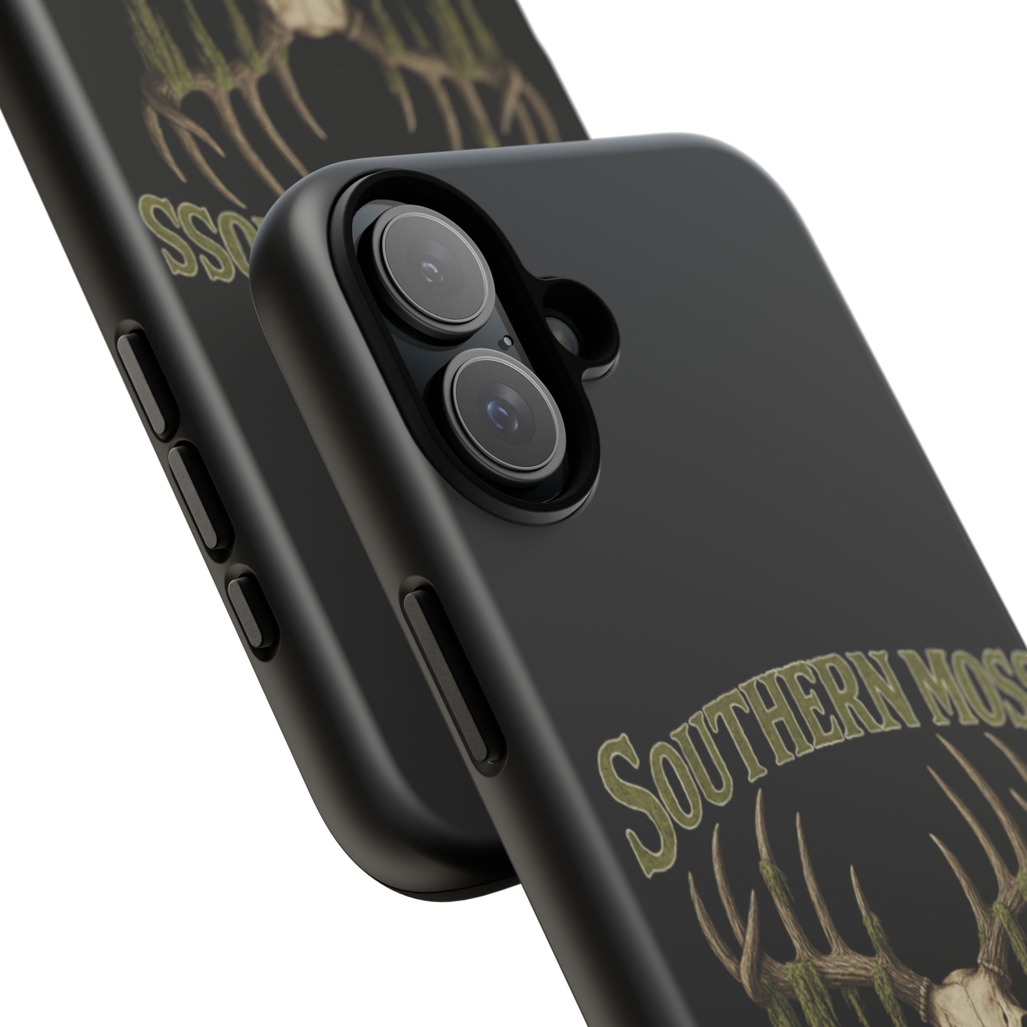Southern Moss Outfitters Skull Phone Case – Rugged Deer Antler Design, Outdoor Gear, Hunting Accessories, Rustic Style, Gift for Adventurers