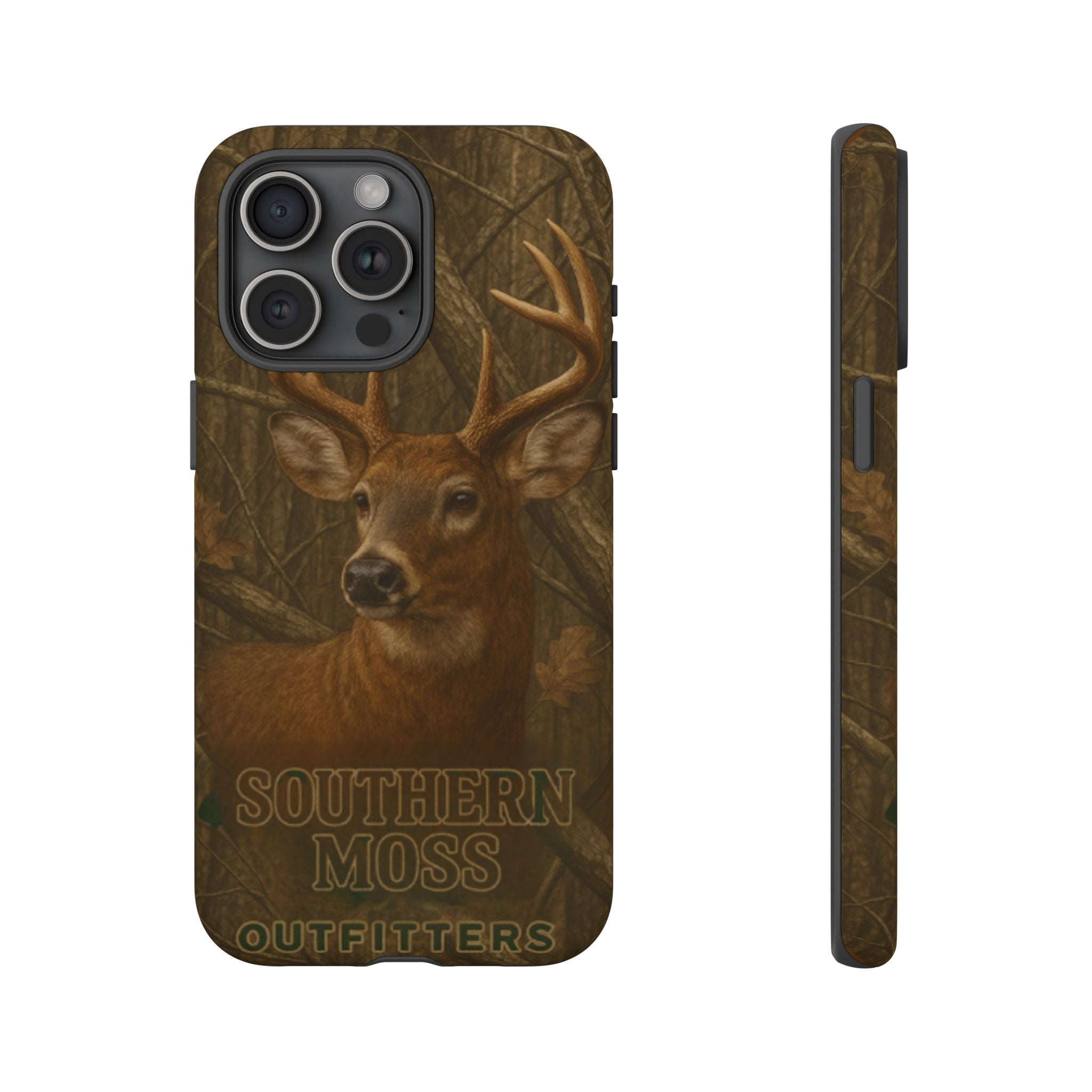 Southern Moss Outfitters Deer Hunting Phone Case – Rugged Outdoor Camo Design, Protective Cover for Outdoor Enthusiasts, Perfect Gift for Nature Lovers, Wildlife Decor