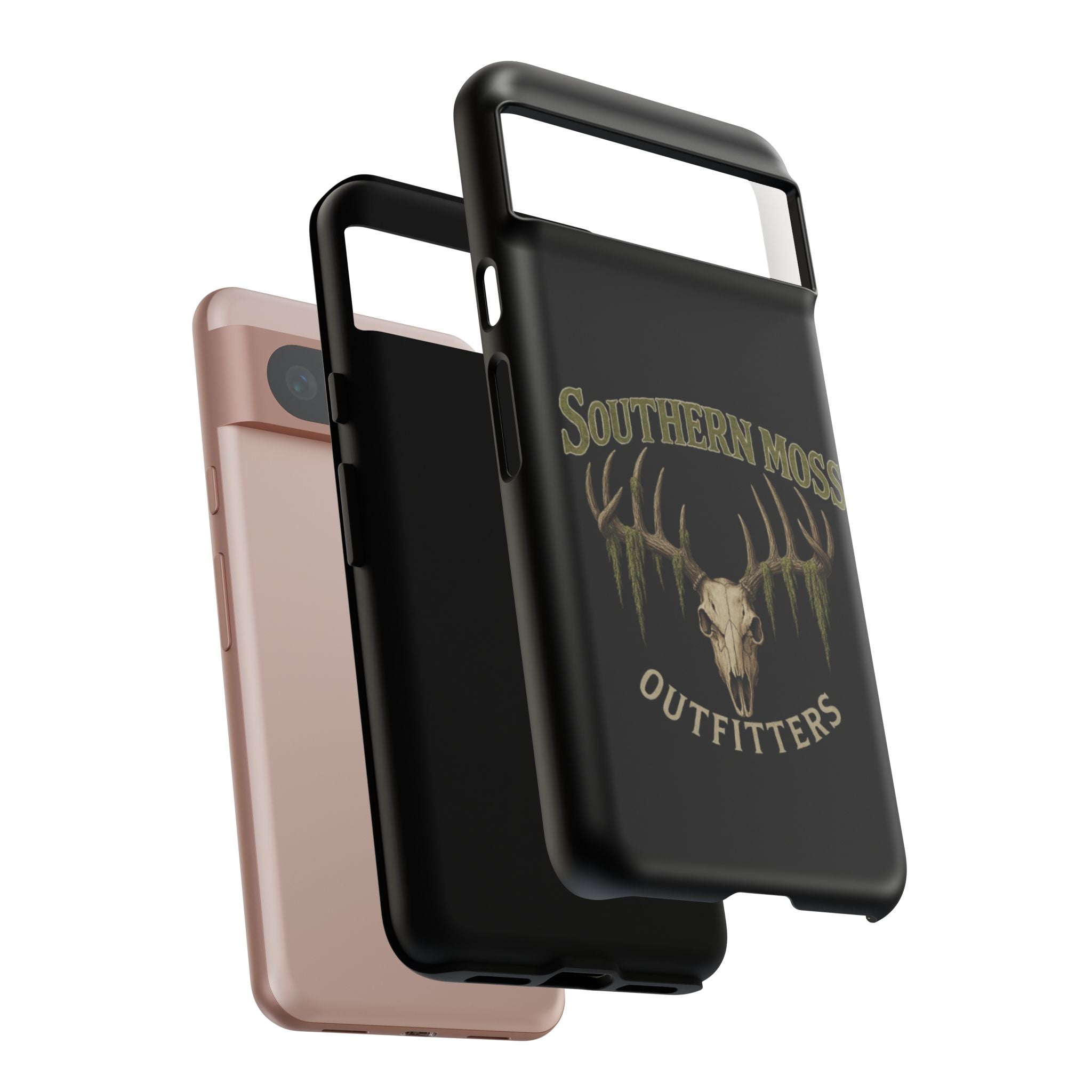 Southern Moss Outfitters Skull Phone Case – Rugged Deer Antler Design, Outdoor Gear, Hunting Accessories, Rustic Style, Gift for Adventurers