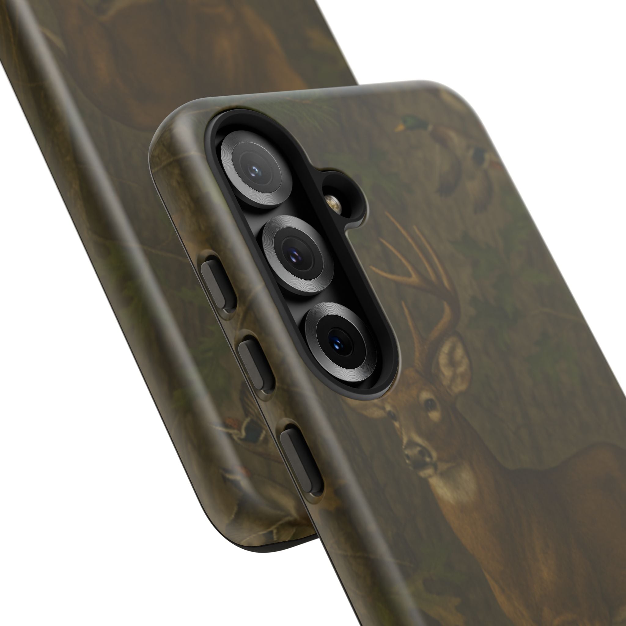 Hunting Phone Case – Deer & Ducks Design | Southern Moss Outfitters | Rugged Camo Outdoor iPhone Case
