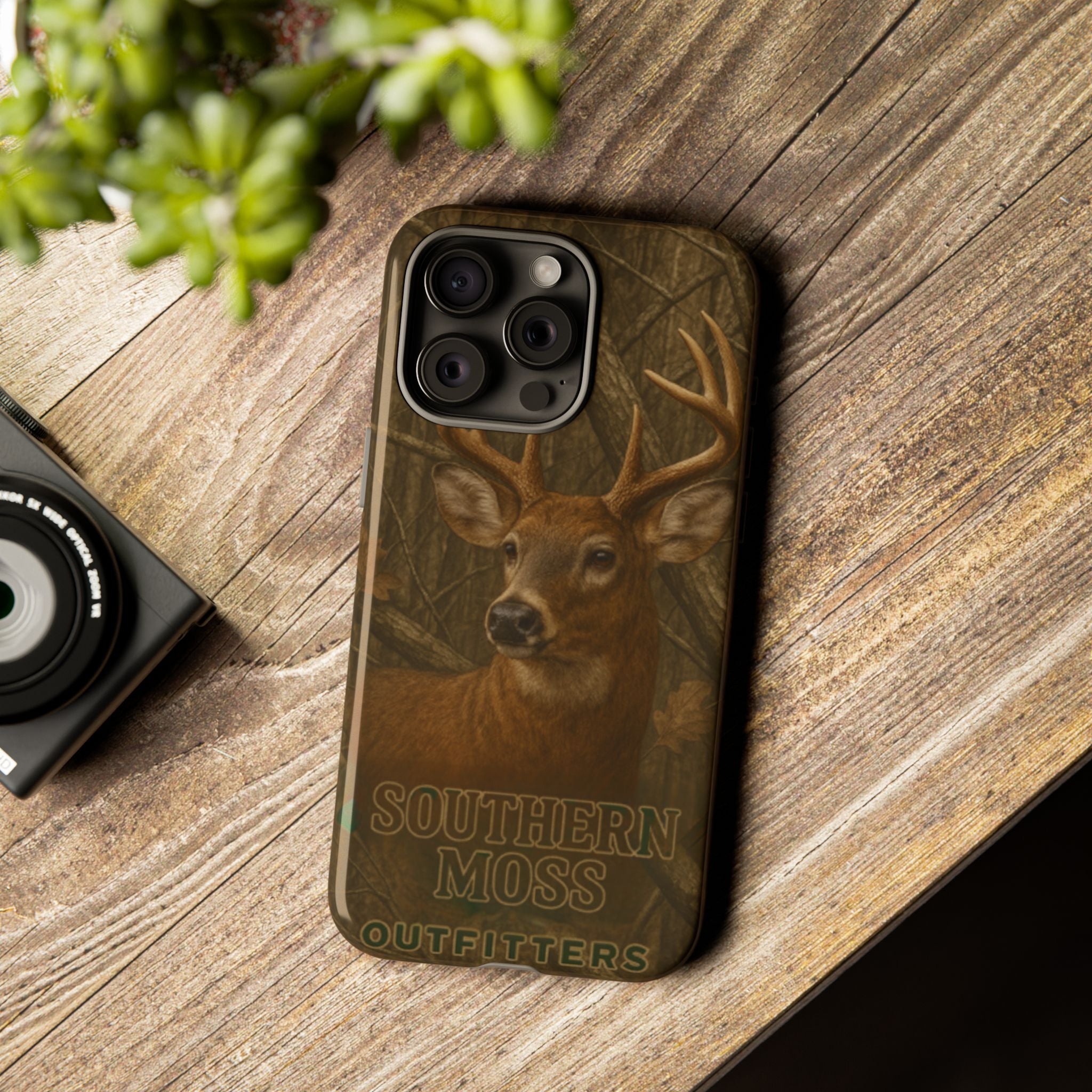 Southern Moss Outfitters Deer Hunting Phone Case – Rugged Outdoor Camo Design, Protective Cover for Outdoor Enthusiasts, Perfect Gift for Nature Lovers, Wildlife Decor