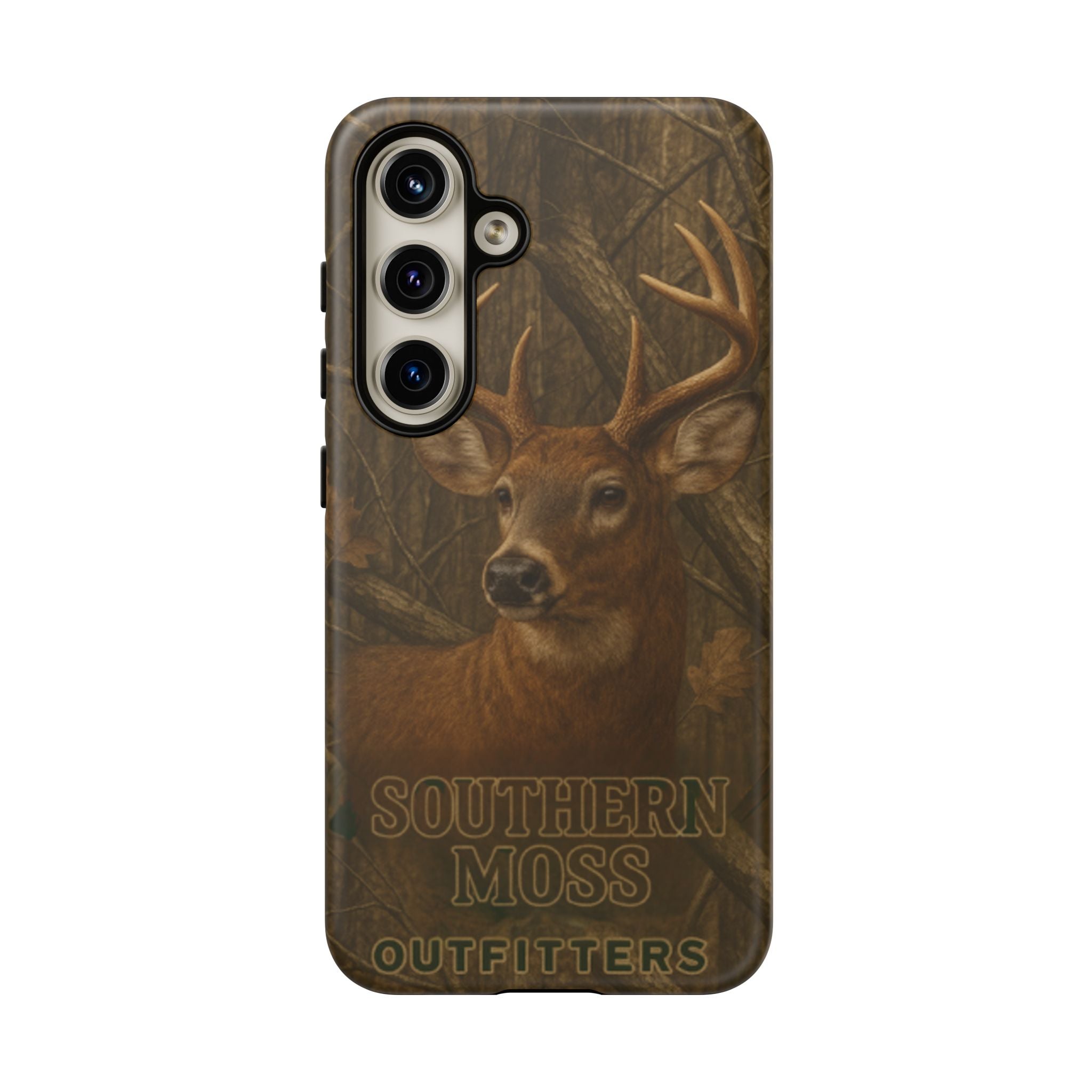 Southern Moss Outfitters Deer Hunting Phone Case – Rugged Outdoor Camo Design, Protective Cover for Outdoor Enthusiasts, Perfect Gift for Nature Lovers, Wildlife Decor