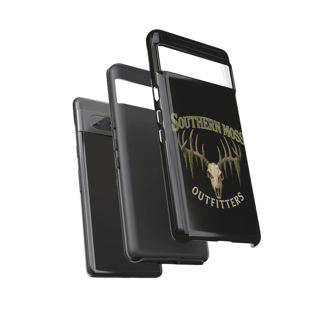 Southern Moss Outfitters Skull Phone Case – Rugged Deer Antler Design, Outdoor Gear, Hunting Accessories, Rustic Style, Gift for Adventurers
