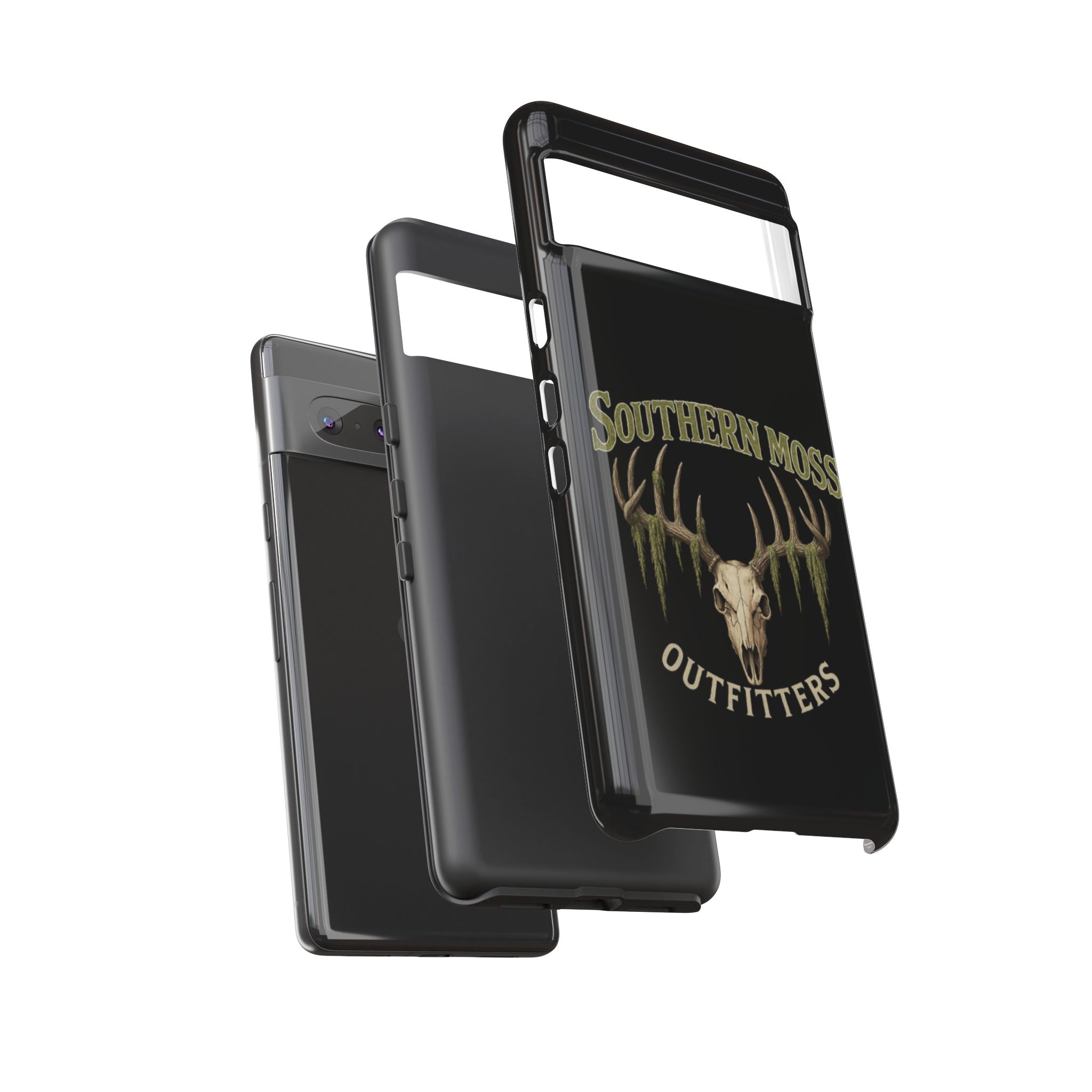 Southern Moss Outfitters Skull Phone Case – Rugged Deer Antler Design, Outdoor Gear, Hunting Accessories, Rustic Style, Gift for Adventurers
