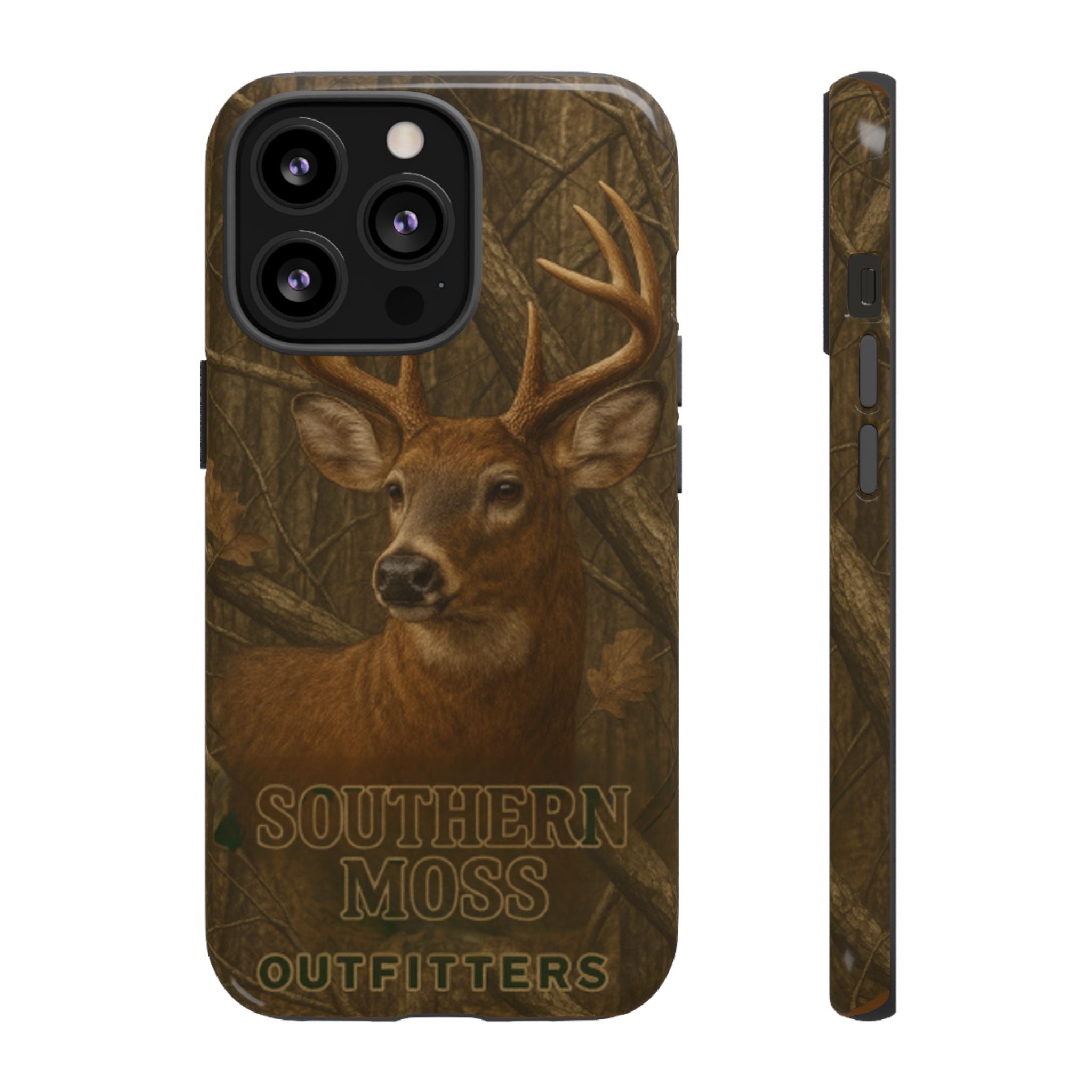 Southern Moss Outfitters Deer Hunting Phone Case – Rugged Outdoor Camo Design, Protective Cover for Outdoor Enthusiasts, Perfect Gift for Nature Lovers, Wildlife Decor