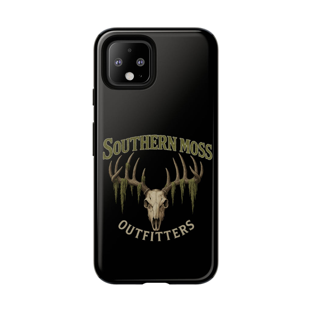 Southern Moss Outfitters Skull Phone Case – Rugged Deer Antler Design, Outdoor Gear, Hunting Accessories, Rustic Style, Gift for Adventurers
